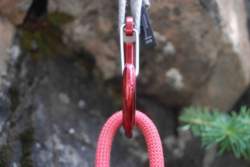 black diamond neutrino - the pull on this carabiner was better than some of the smaller cams...