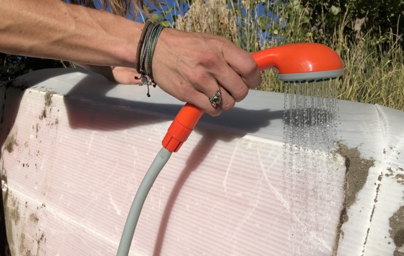 pyle portable camping shower - even, steady coverage makes the pyle portable a rather useful shower.