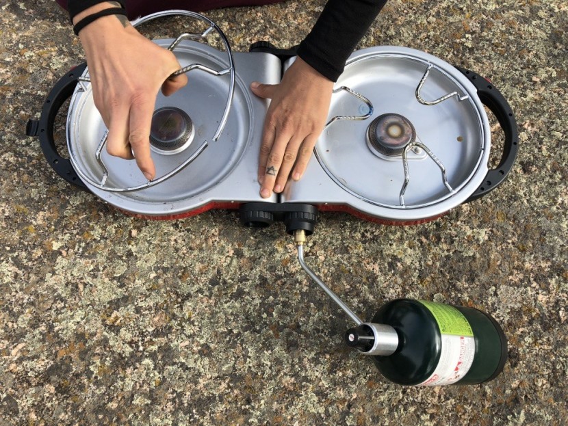 coleman fold n go - both setting up and breaking down this stove requires removing the...