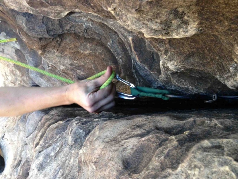 black diamond oz carabiner - the oz is easier to clip than some of the smaller "keychain"...