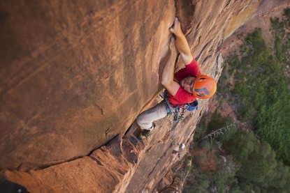 Ethan on In Yo Face in Zion National Park