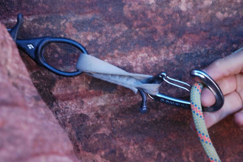 trango phase carabiner - if you're used to quick clips on larger sport climbing specific...