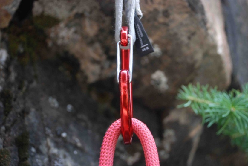 mad rock ultra light wire - this carabiner didn't have the smoothest pull and the rope bearing...