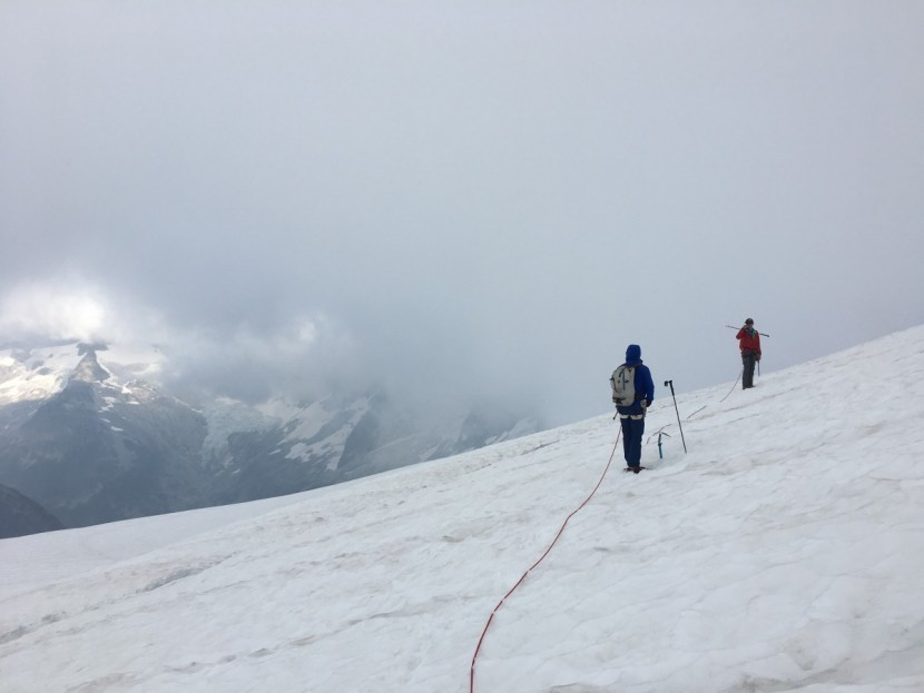 mountain hardwear touren - while hiking slowly on the glacier, this jacket was able to keep up...