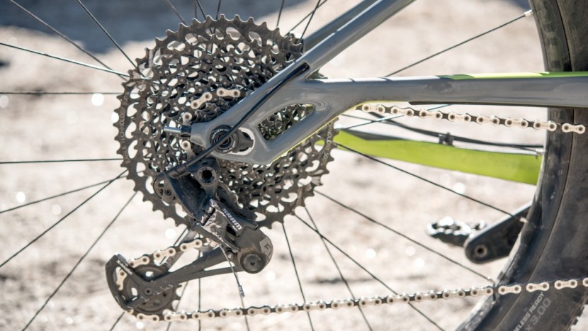 the 50-tooth climbing gear comes in handy when getting this bike...