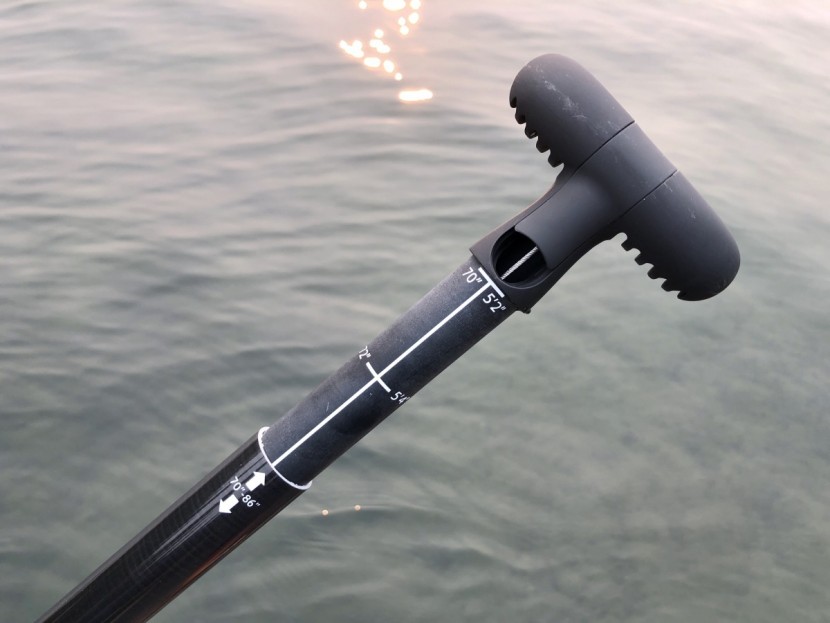 the insanity is easy to adjust and marks both paddle length and...