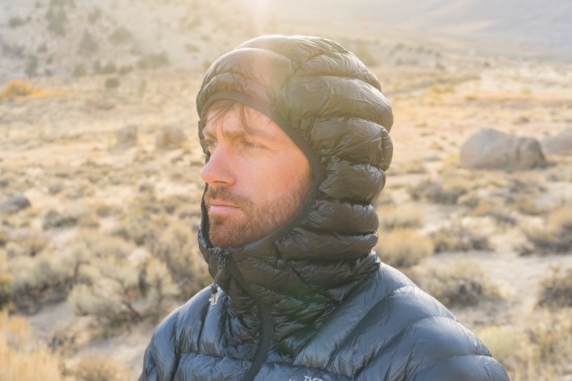 the north face summit l3 hoody - the hood fits well, plus it stretches to accommodate a climbing...