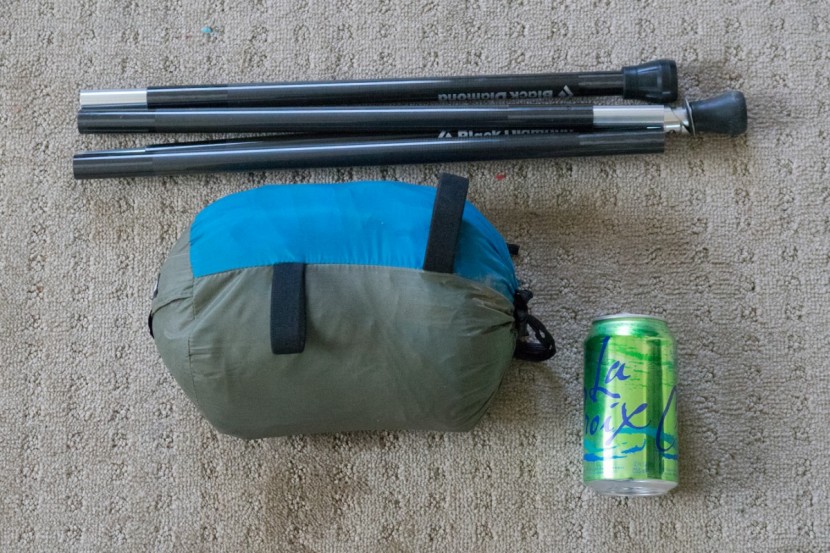 black diamond mega light - this tent packs away very small. you can use a trekking pole or a...