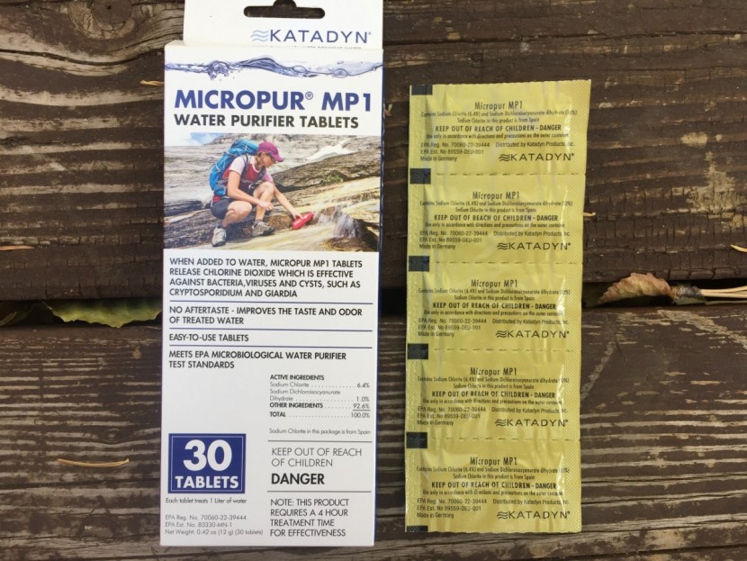 katadyn micropur mp1 - the micropur's packaging. we determined that the 30 tablets is the...