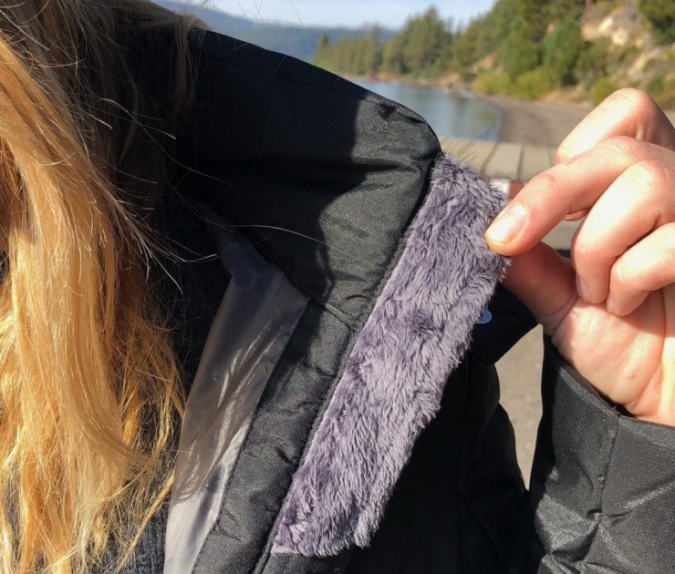 eddie bauer women's sun valley down jacket - subtle soft features like fleece in the collar stood out on cold...