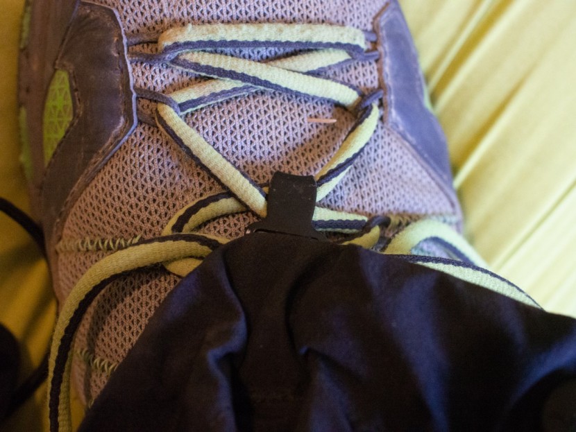 arc'teryx alpha sl pant - we like the lace hook on the alpha pants. this holds the pants down...