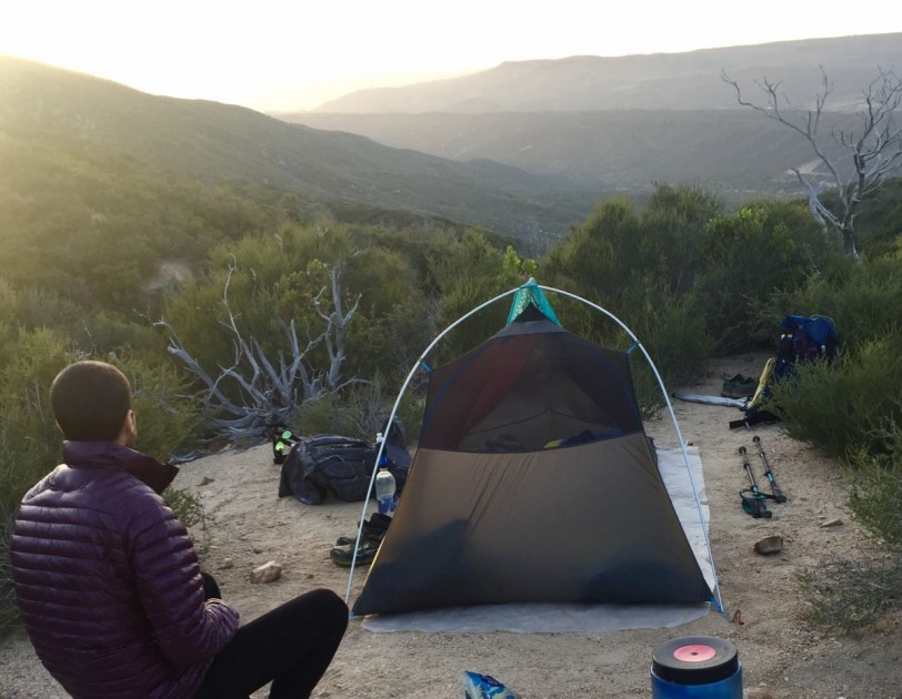 backpacking tent - instead of an expensive custom footprint, we opt to spend a couple...