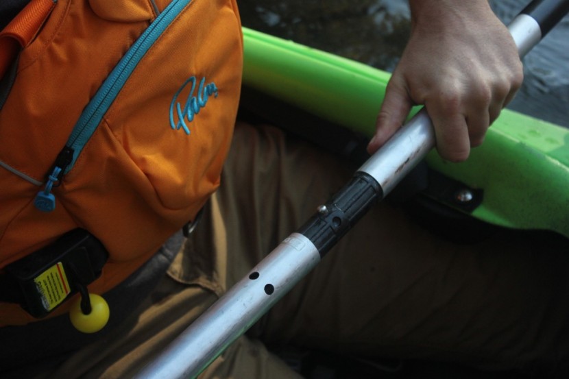 kayak paddle - the snap button systems are more difficult to adjust, especially...