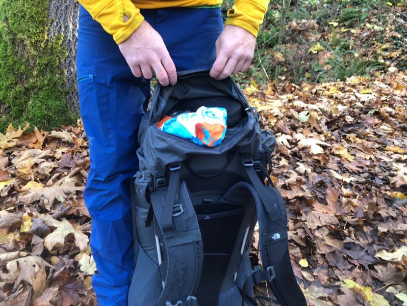 the north face banchee 65 - the lid on this model is decent, its zipper wraps around both ends...