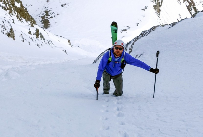 blizzard zero g 95 - lead test editor and ifmga mountain guide jed porter halfway up...