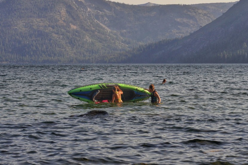 intex challenger k2 - this low-riding kayak isn't too tough to get back into if you happen...