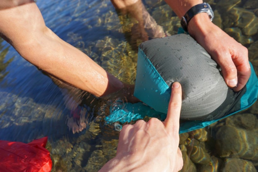 dry bag - we investigated how easily a product was damaged with casual use.