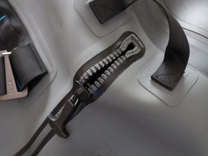 yeti panga 100l - the waterproof zipper of the panga. to truly seal, the closed zipper...