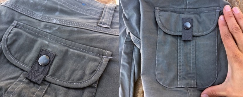 kuhl splash 11" - the cargo-inspired pockets are decently sized and have snap...