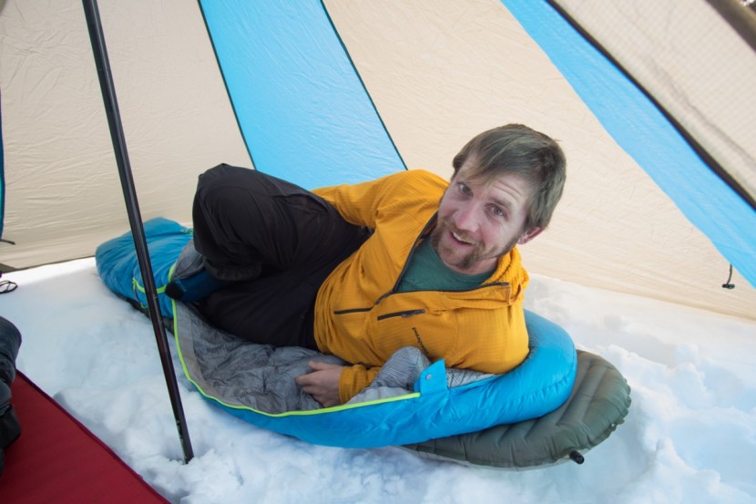therm-a-rest questar 0 - the zipper is situated high on the side of the bag, making a sweet...