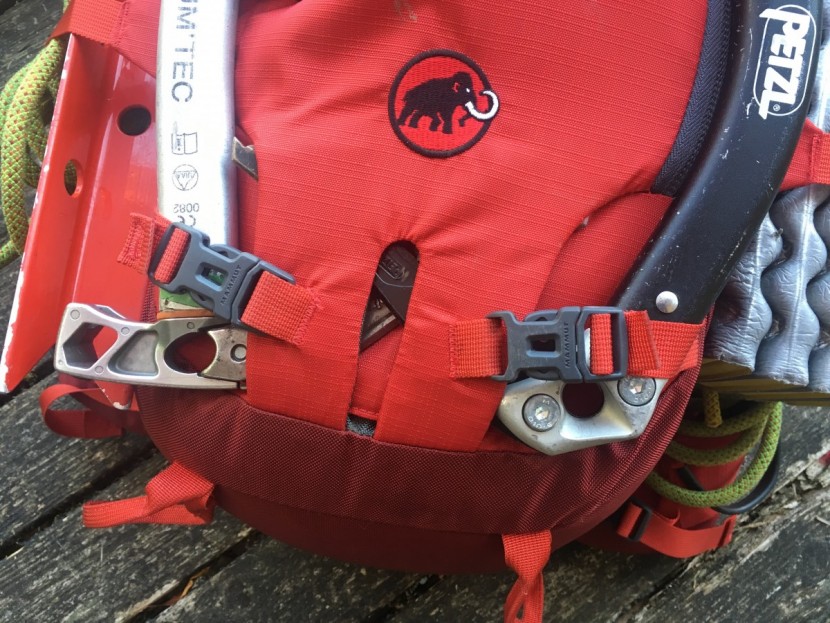 mammut trion pro 50 + 7 - you can attach ice tools or ice axes with a choice of two attachment...