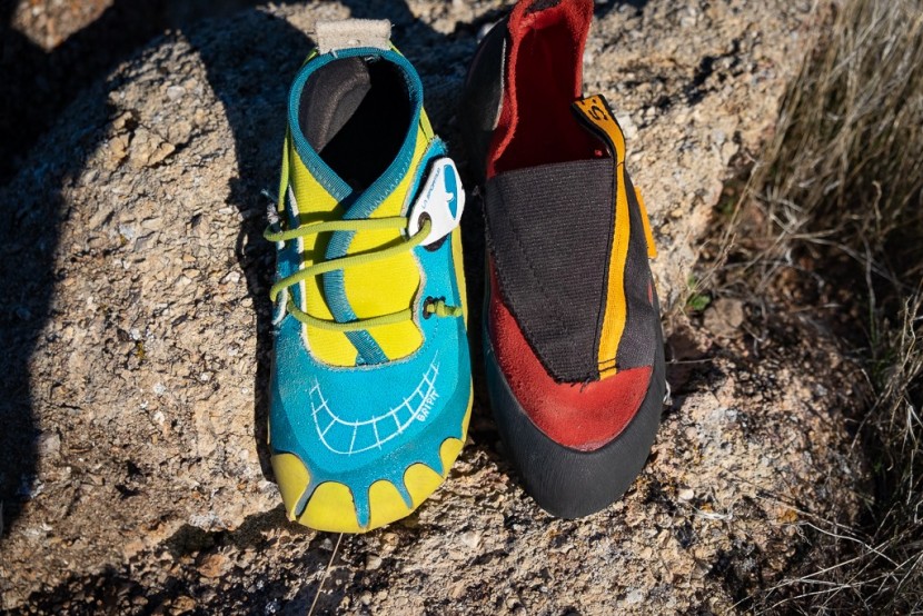 climbing shoes kids - the pointy toe on the five ten mini mocc will fit into smaller...