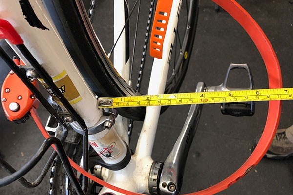 otto designworks ottolock cinch - again, this lock's flexibility enabled it to lock up both wheels...