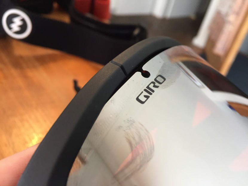 ski goggles - the classic notched lens attachment of the giro blok; not super...