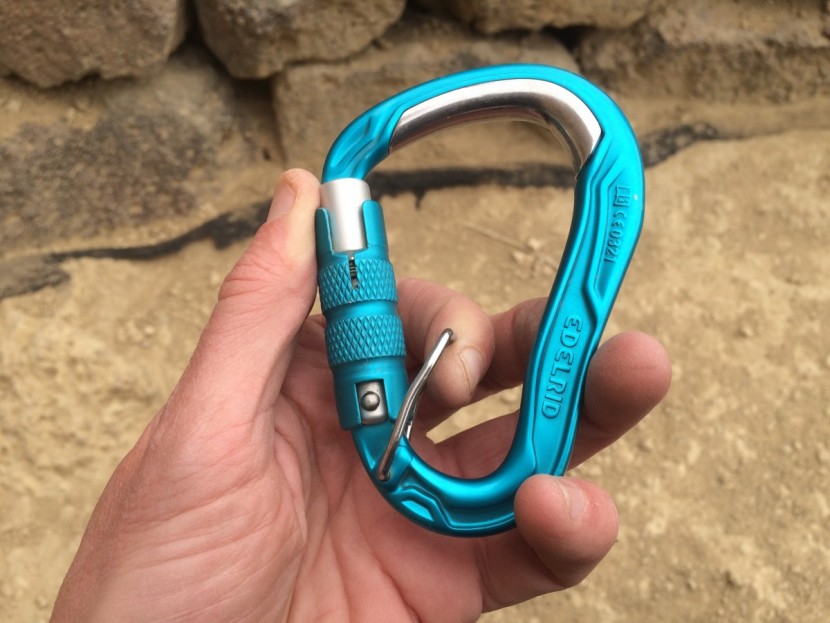 edelrid hms bulletproof triple fg - this internal spring bar easily opens and pins whatever sling, or...