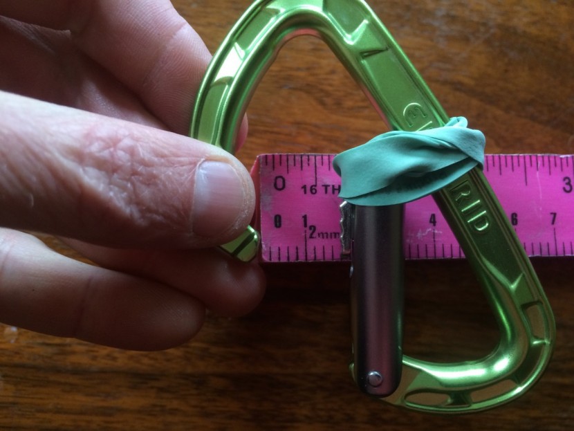 edelrid pure slider - the pure slider has about 1.8cm of gate clearance, which is the same...