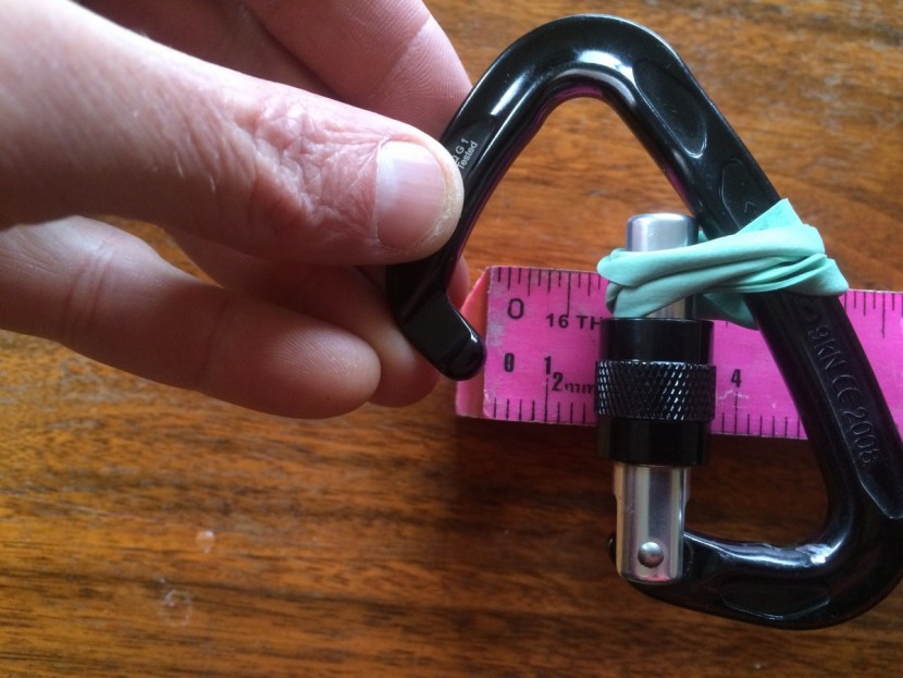 mad rock super tech keylock screw - as shown here, we measured the gate clearance of this tiny locker at...