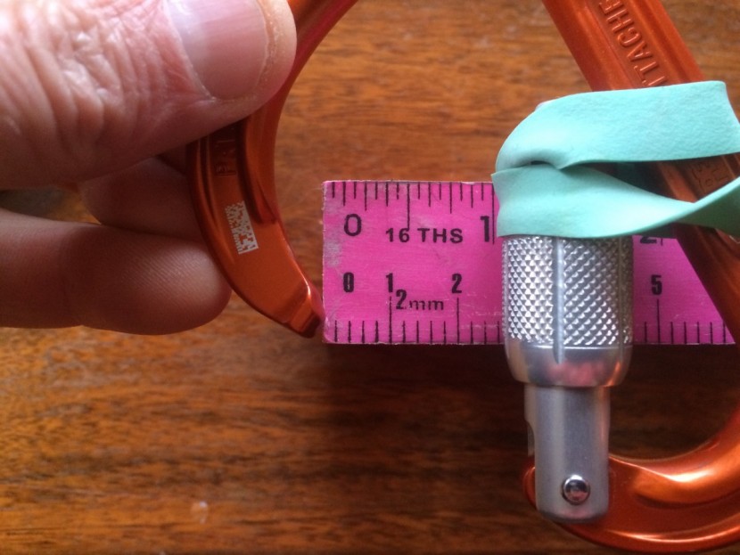 petzl attache - with a little bit more than 2.6cm of gate clearance, this is the...