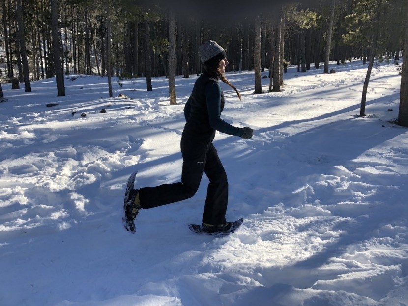 snowshoes - some snowshoes are built uniquely to facilitate running. this is...