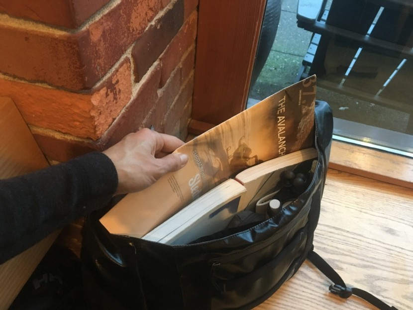 patagonia black hole mini messenger 12l - the mini is not too small to fit larger format magazines, we were...