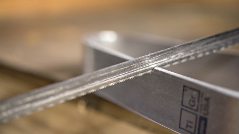 tigr mini - it only took a minute with our hacksaw to get this far into the lock.