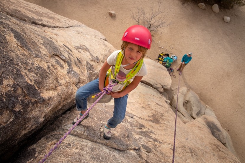 edelrid fraggle ii - a tester finding some discomfort from the leg loops.
