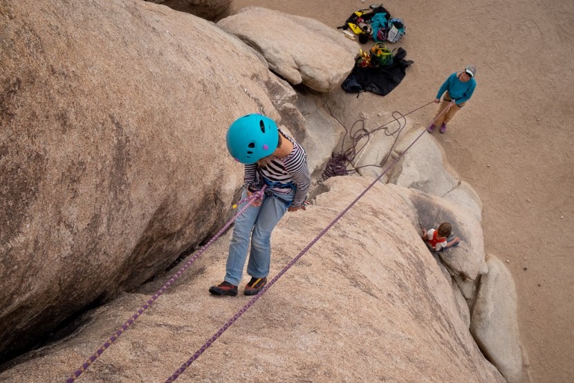 mammut ophir - kid's - the ophir is comfortable for hanging. here's a tester lowering off a...