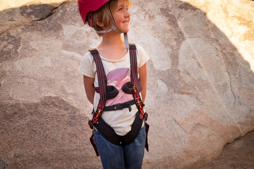 trango junior - when using the harness around the base, the shoulder straps can fall...