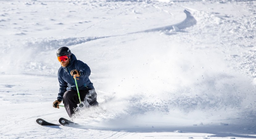 blizzard bonafide - this tester is obviously having fun laying fresh powder tracks on...