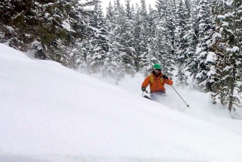 patagonia descensionist - on one super deep day in a "shut down" grand teton national park in...