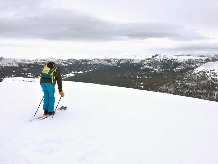 salomon chill out bib - this day was ridiculously cold. note jed's big, insulated mittens...