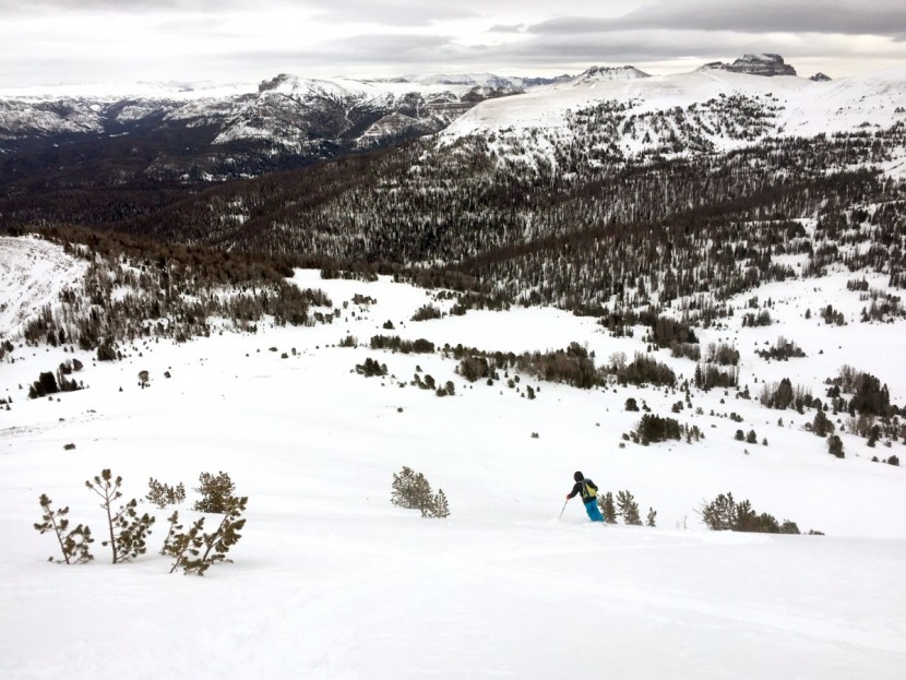 salomon chill out bib - long, low angle and fast skiing in the chill out.