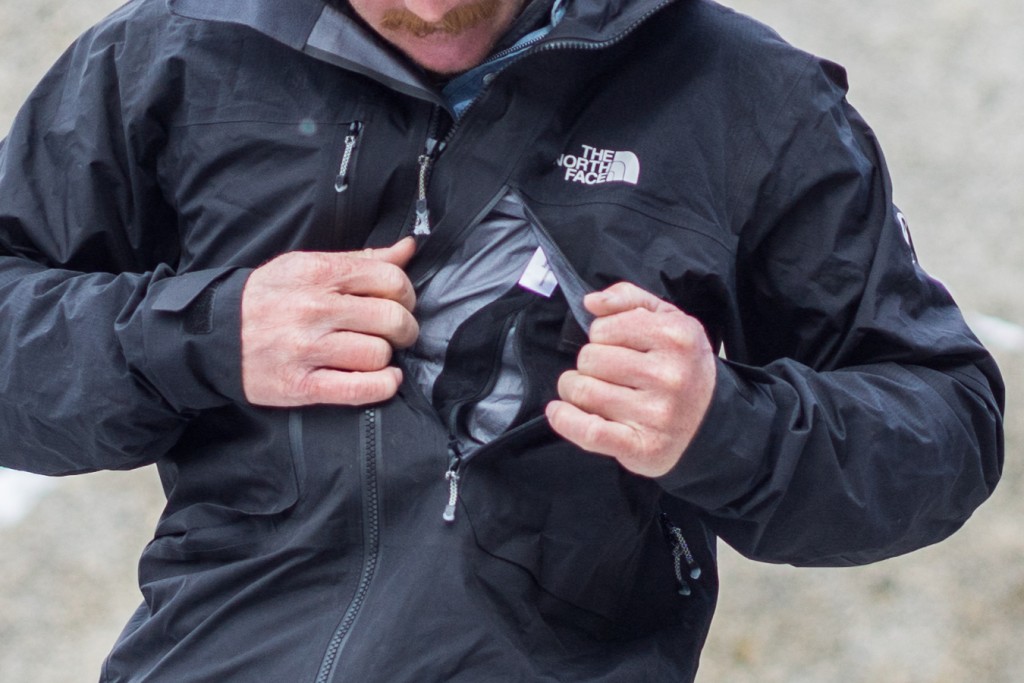the north face summit l5 gtx pro - an additional mini zippered pocket lives inside the left chest...
