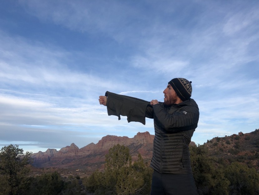 travel underwear - one of our reviewers finding the limit of stretchiness as part of...