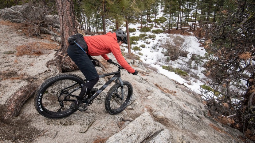 fat bike - testing the beargrease on some steep rock slabs and mixed conditions.