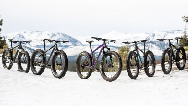 fat bike - the fleet lined up for testing.