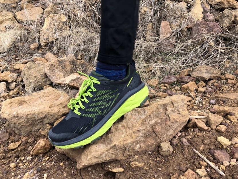 hoka challenger atr 5 - sensitive shoes will allow the runner to feel the obstacles...