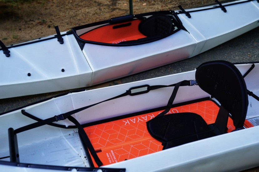 oru beach lt - the oru beach lt (bottom) compared to the original oru kayak (top) -...