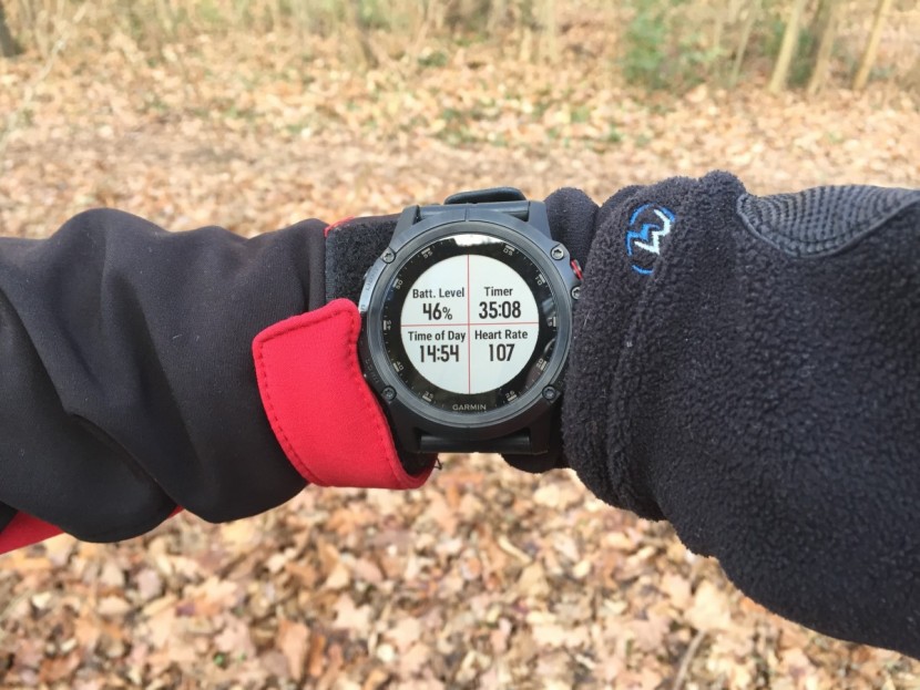 garmin fenix 5x plus sapphire - fenix 5x plus has a very easy to read face with up to 4 data fields.