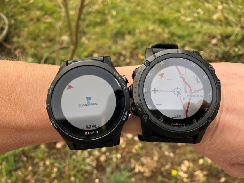 garmin fenix 5x plus sapphire - here we're wearing the garmin forerunner 935 (left) and the fenix 5x...